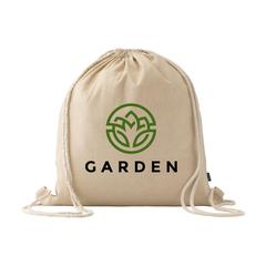 Vue Recycled Cotton PromoBag (180 g/m²) sac à dos de couleur beige| Krokrodeal