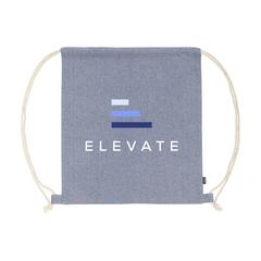 Vue Recycled Cotton PromoBag (180 g/m²) sac à dos de couleur bleu| Krokrodeal