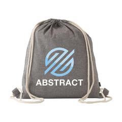 Vue Recycled Cotton PromoBag (180 g/m²) sac à dos de couleur gris| Krokrodeal