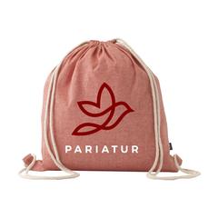 Vue Recycled Cotton PromoBag (180 g/m²) sac à dos de couleur rouge| Krokrodeal