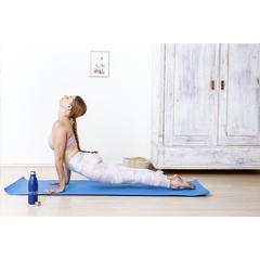 Vue Yoga tapis de yoga de couleur bleu| Krokrodeal