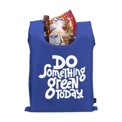 Vue Sac à provision pliable Shop Easy RPET de couleur bleu| Krokrodeal