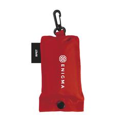 Vue Sac à provision pliable Shop Easy RPET de couleur rouge| Krokrodeal