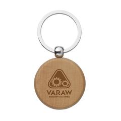 Vue WoodKey Circle porte-clés de couleur marron| Krokrodeal
