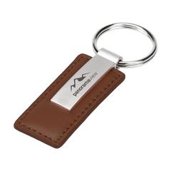 Vue LeatherKey porte-clés de couleur marron| Krokrodeal