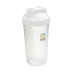 Vue Shaker Proteïn 600 ml mug shaker de couleur blanc| Krokrodeal