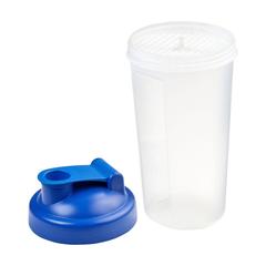 Vue Shaker Proteïn 600 ml mug shaker de couleur bleu| Krokrodeal