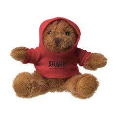 Vue HoodedBear peluche de couleur rouge| Krokrodeal