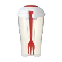 Vue Salad2Go shaker à salade de couleur rouge| Krokrodeal