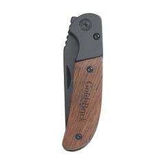 Vue Lock-It couteau de poche de couleur marron| Krokrodeal