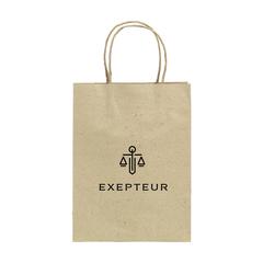 Vue Leaf It Bag papier fibres herbe recyclées (120 g/m²) M de couleur marron| Krokrodeal