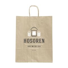Vue Leaf It Bag papier fibres herbe recyclées (90 g/m²) M de couleur marron| Krokrodeal