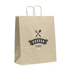 Vue Leaf It Bag Large papier fibresherbe recyclées 90g/m² L de couleur marron| Krokrodeal