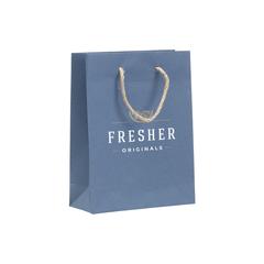 Vue Leaf It Bag recyclé avec fibres de jeans (180 g/m²) S de couleur bleu| Krokrodeal