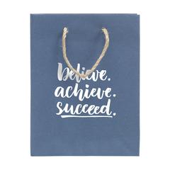 Vue Leaf It Bag recyclé avec fibres de jeans (180 g/m²) S de couleur bleu| Krokrodeal