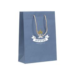 Vue Leaf It Bag recyclé avec fibres de jeans (180 g/m²) M de couleur bleu| Krokrodeal