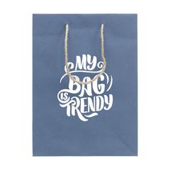 Vue Leaf It Bag recyclé avec fibres de jeans (180 g/m²) M de couleur bleu| Krokrodeal