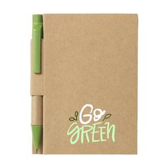 Vue RecycleNote-S bloc-notes de couleur vert| Krokrodeal