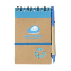 Vue RecycleNote-M bloc-notes de couleur bleu| Krokrodeal