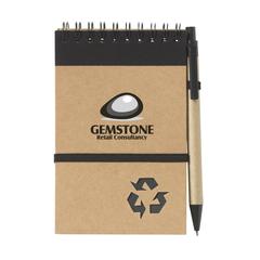 Vue RecycleNote-M bloc-notes de couleur noir| Krokrodeal
