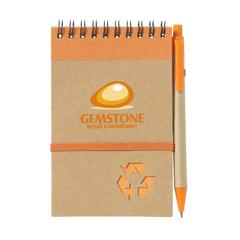 Vue RecycleNote-M bloc-notes de couleur orange| Krokrodeal