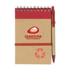 Vue RecycleNote-M bloc-notes de couleur rouge| Krokrodeal