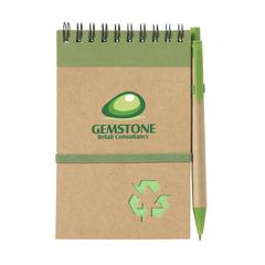 Vue RecycleNote-M bloc-notes de couleur vert| Krokrodeal