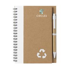 Vue RecycleNote-L bloc-notes de couleur blanc| Krokrodeal