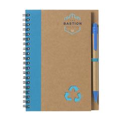 Vue RecycleNote-L bloc-notes de couleur bleu| Krokrodeal