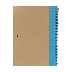 Vue RecycleNote-L bloc-notes de couleur bleu| Krokrodeal