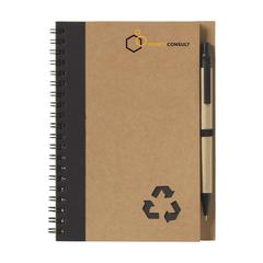 Vue RecycleNote-L bloc-notes de couleur noir| Krokrodeal