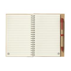 Vue RecycleNote-L bloc-notes de couleur rouge| Krokrodeal