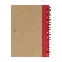 Vue RecycleNote-L bloc-notes de couleur rouge| Krokrodeal