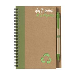 Vue RecycleNote-L bloc-notes de couleur vert| Krokrodeal