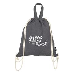 Vue Recycled Cotton PromoBag Plus (180 g/m²) sac à dos de couleur gris| Krokrodeal