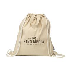 Vue Recycled Cotton PromoBag Plus (180 g/m²) sac à dos de couleur beige| Krokrodeal