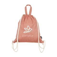 Vue Recycled Cotton PromoBag Plus (180 g/m²) sac à dos de couleur rouge| Krokrodeal