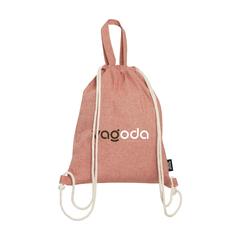 Vue Recycled Cotton PromoBag Plus (180 g/m²) sac à dos de couleur rouge| Krokrodeal