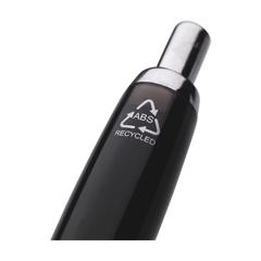 Vue Athos Solid GRS Recycled ABS stylo de couleur noir| Krokrodeal