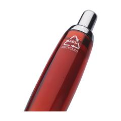 Vue Athos Solid GRS Recycled ABS stylo de couleur rouge| Krokrodeal