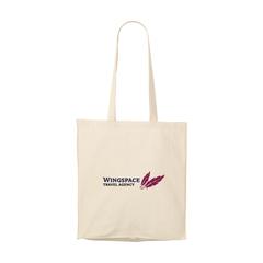 Vue Natural Square Bag sac en coton (165 g/m²) de couleur blanc| Krokrodeal