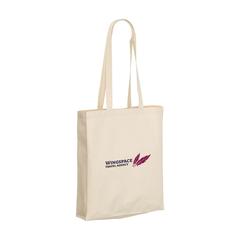 Vue Natural Square Bag sac en coton (165 g/m²) de couleur blanc| Krokrodeal