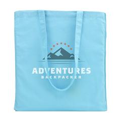 Vue Colour Square Bag sac en coton (160 g/m²) de couleur bleu| Krokrodeal