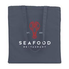 Vue Colour Square Bag sac en coton (160 g/m²) de couleur gris| Krokrodeal