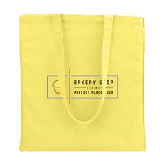 Vue Colour Square Bag sac en coton (160 g/m²) de couleur jaune| Krokrodeal