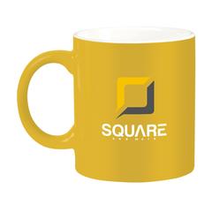 Vue Kitty Mug de couleur jaune| Krokrodeal