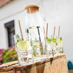 Vue Algarve Carafe 1 L avec un bouchon en liège de couleur translucide| Krokrodeal