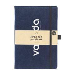 Vue Felty GRS RPET Notebook A5 bloc-notes de couleur bleu| Krokrodeal