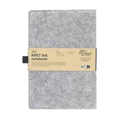 Vue Felty GRS RPET Notebook A5 bloc-notes de couleur gris| Krokrodeal