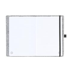 Vue Felty GRS RPET Notebook A5 bloc-notes de couleur gris| Krokrodeal